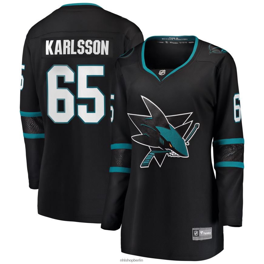 Frauen NHL Erik Karlsson San Jose Sharks Fanatics Branded Alternative Premier Breakaway Player Trikot – Schwarz Kleidung BF680T945