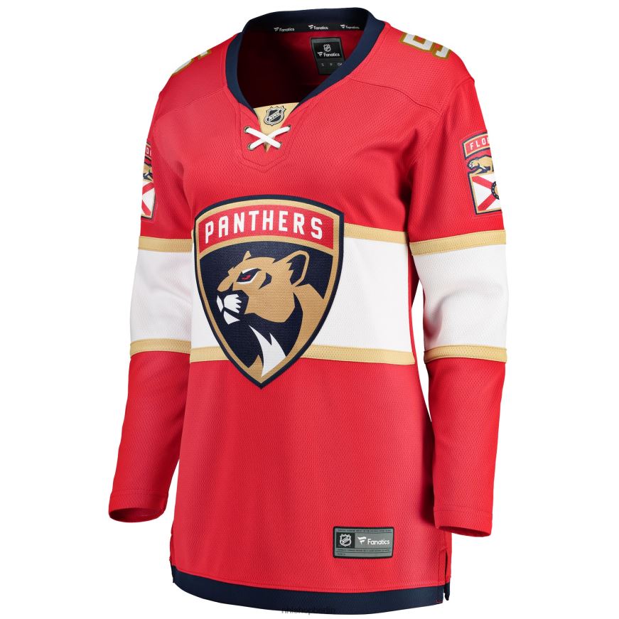 Frauen NHL Florida Panthers Aaron Ekblad Fanatics-gebrandetes rotes Heimmannschafts-Abtrünnigen-Spielertrikot Kleidung BF680T1099