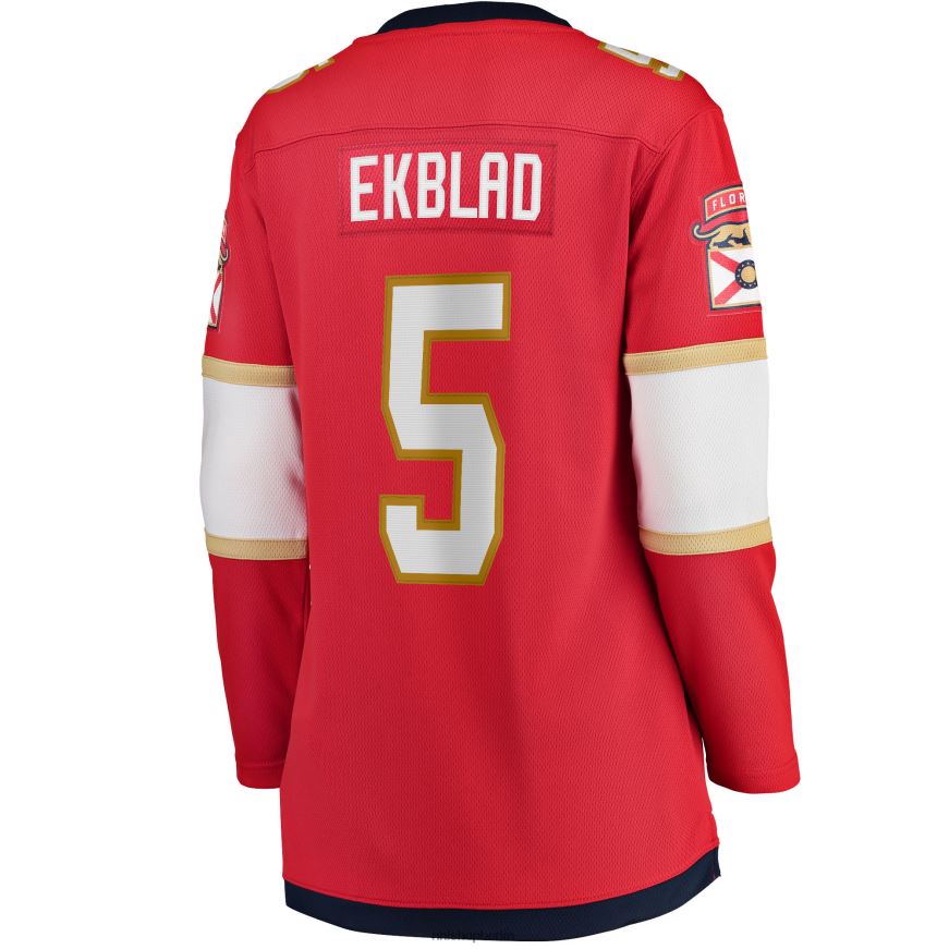 Frauen NHL Florida Panthers Aaron Ekblad Fanatics-gebrandetes rotes Heimmannschafts-Abtrünnigen-Spielertrikot Kleidung BF680T1099