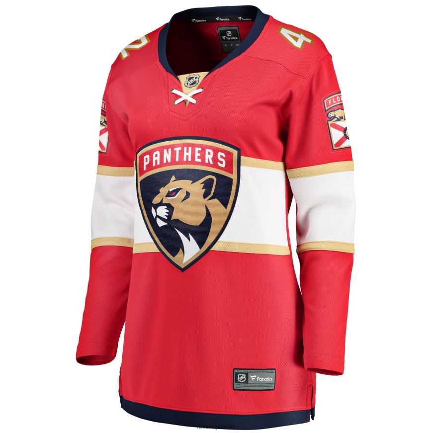 Frauen NHL Florida Panthers Gustav Forsling Fanatics-gebrandetes rotes Home-Breakaway-Spielertrikot Kleidung BF680T2165