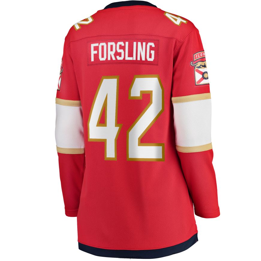 Frauen NHL Florida Panthers Gustav Forsling Fanatics-gebrandetes rotes Home-Breakaway-Spielertrikot Kleidung BF680T2165