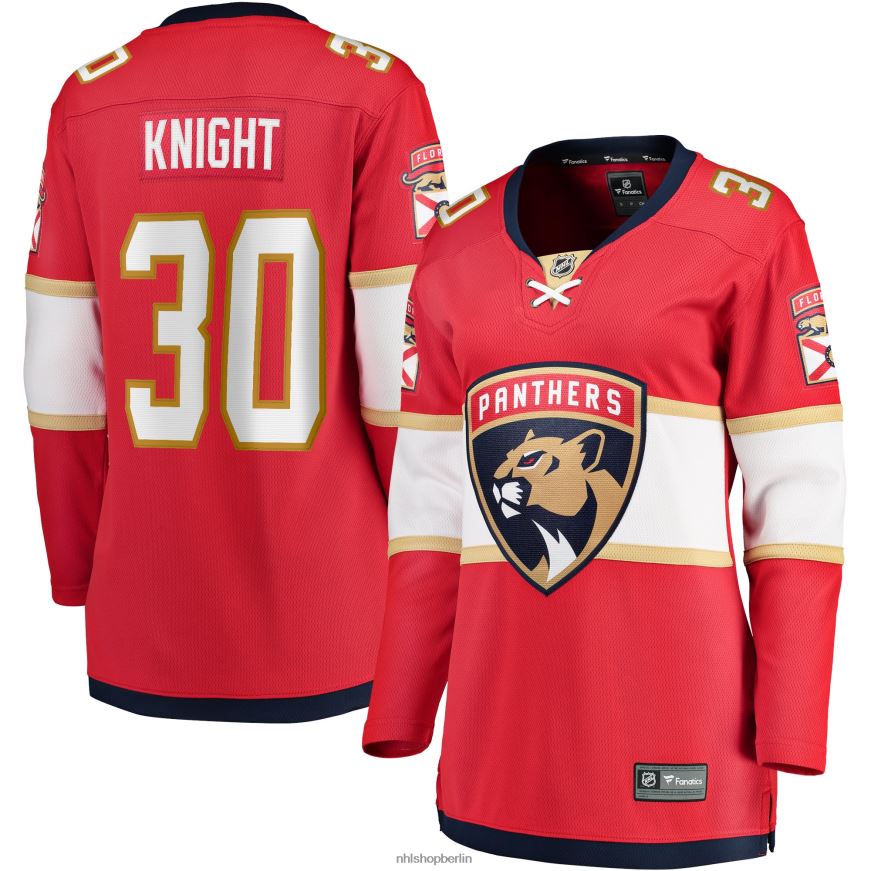 Frauen NHL Florida Panthers Spencer Knight Fanatics Branded Red 2017/18 Breakaway-Heimtrikot Kleidung BF680T1656