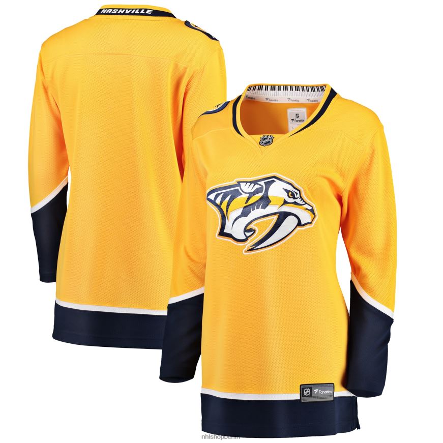 Frauen NHL Gelbes Breakaway-Heimtrikot der Nashville Predators mit Fanatics-Logo Kleidung BF680T963