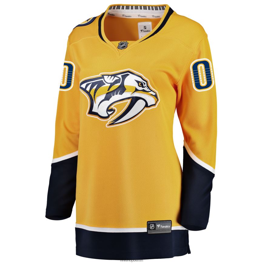 Frauen NHL Gelbes Heim-Breakaway-Trikot mit Fanatics-Logo der Nashville Predators nach Maß Kleidung BF680T596