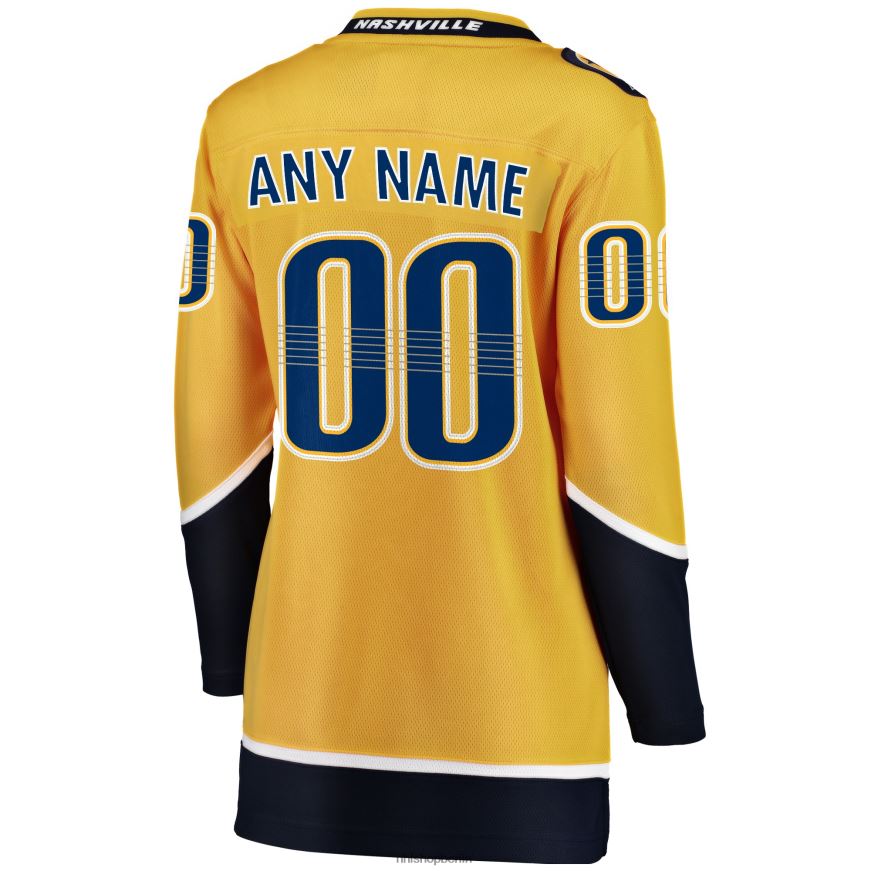 Frauen NHL Gelbes Heim-Breakaway-Trikot mit Fanatics-Logo der Nashville Predators nach Maß Kleidung BF680T596