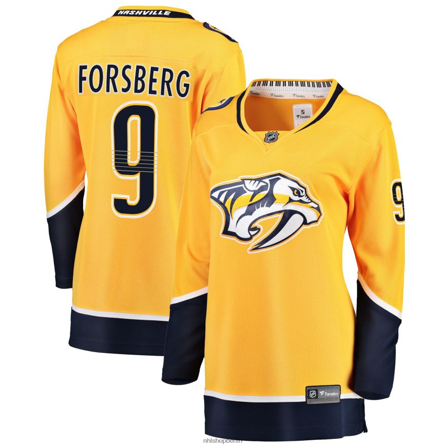 Frauen NHL Gold-Premier-Breakaway-Spielertrikot der Nashville Predators Filip Forsberg Fanatics Kleidung BF680T1051