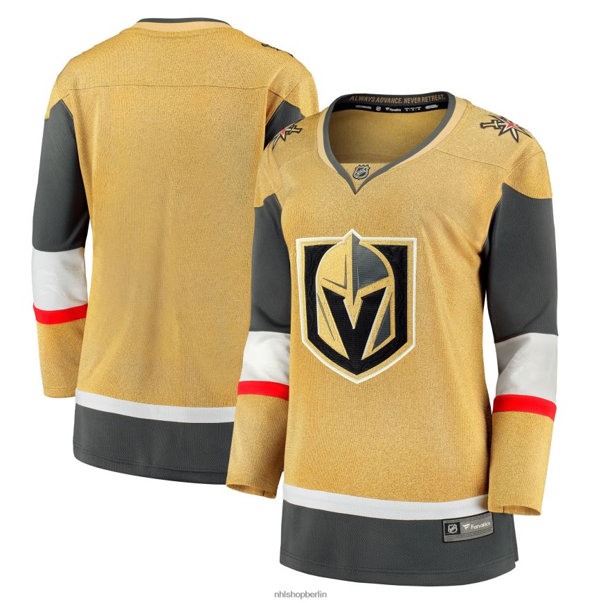 Frauen NHL Goldenes Breakaway-Heimtrikot der Vegas Golden Knights mit Fanatics-Logo Kleidung BF680T100