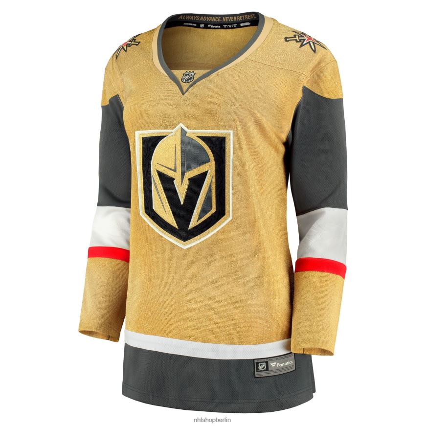 Frauen NHL Goldenes Breakaway-Heimtrikot der Vegas Golden Knights mit Fanatics-Logo Kleidung BF680T100