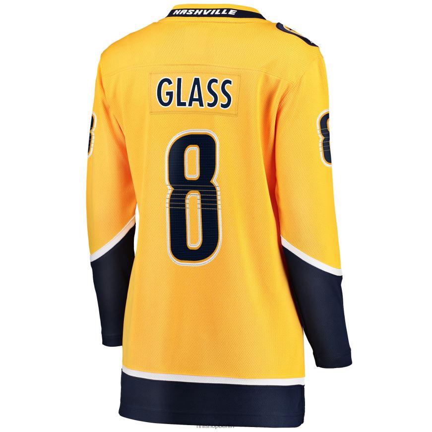 Frauen NHL Goldenes Home-Breakaway-Spielertrikot der Nashville Predators mit Fanatics-Logo der Cody Glass Kleidung BF680T1811