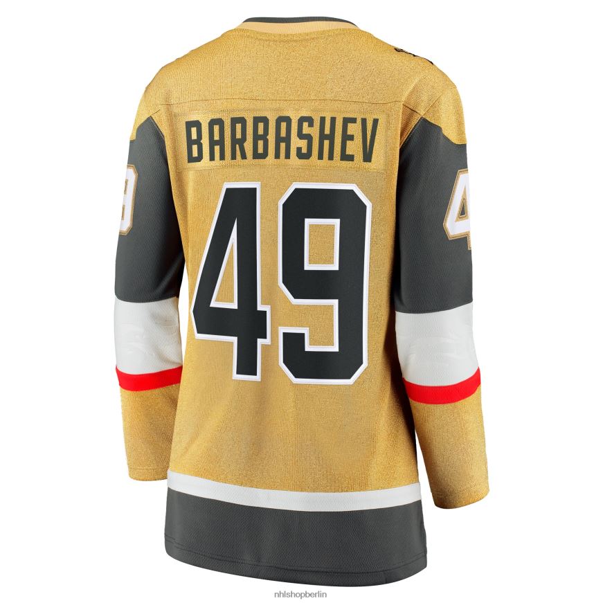 Frauen NHL Goldenes Home-Breakaway-Trikot der Vegas Golden Knights mit Fanatics-Logo von Ivan Barbashev Kleidung BF680T1588