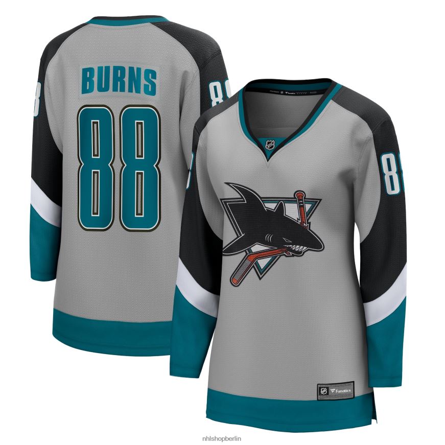 Frauen NHL Graues 2020/21 Special Edition Breakaway-Spielertrikot der San Jose Sharks Brent Burns Fanatics Kleidung BF680T1651