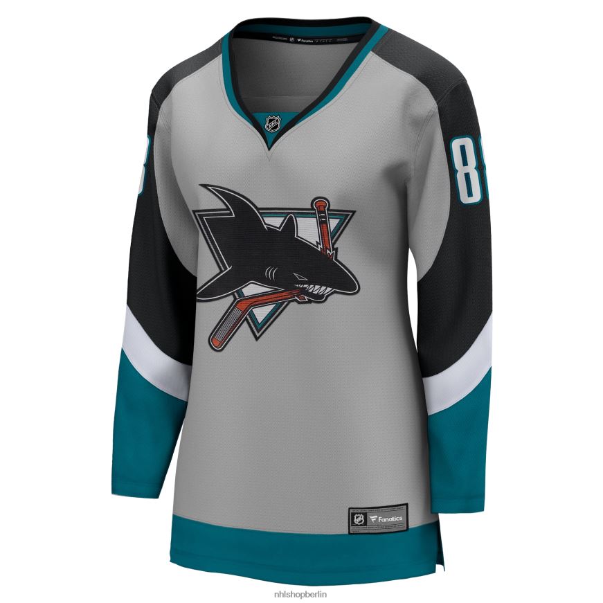 Frauen NHL Graues 2020/21 Special Edition Breakaway-Spielertrikot der San Jose Sharks Brent Burns Fanatics Kleidung BF680T1651