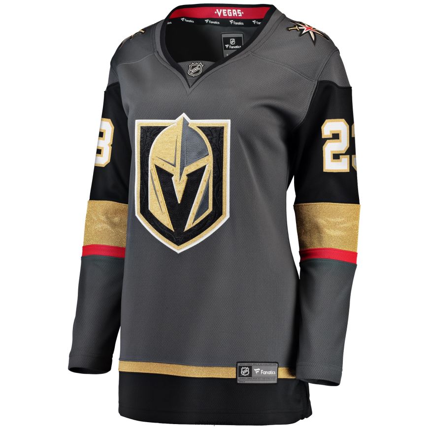 Frauen NHL Graues Breakaway-Alec-Martinez-Fanatiker-Trikot der Vegas Golden Knights mit Branding für alternative Spieler Kleidung BF680T1675