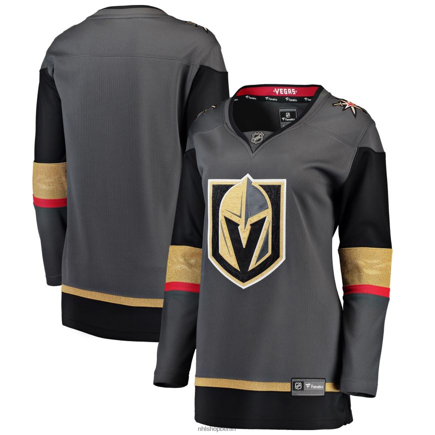 Frauen NHL Graues Breakaway-Ausweichtrikot der Vegas Golden Knights mit Fanatics-Logo Kleidung BF680T524