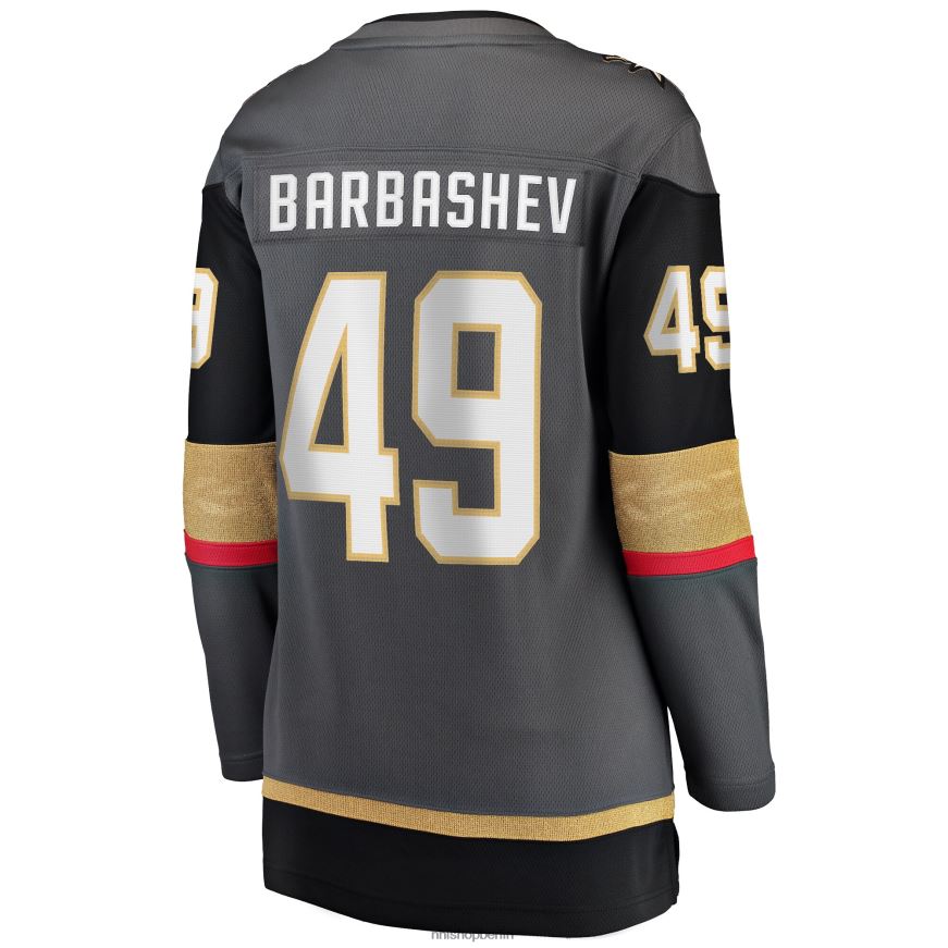 Frauen NHL Graues Breakaway-Heimtrikot der Vegas Golden Knights mit Fanatics-Logo von Ivan Barbashev Kleidung BF680T2402