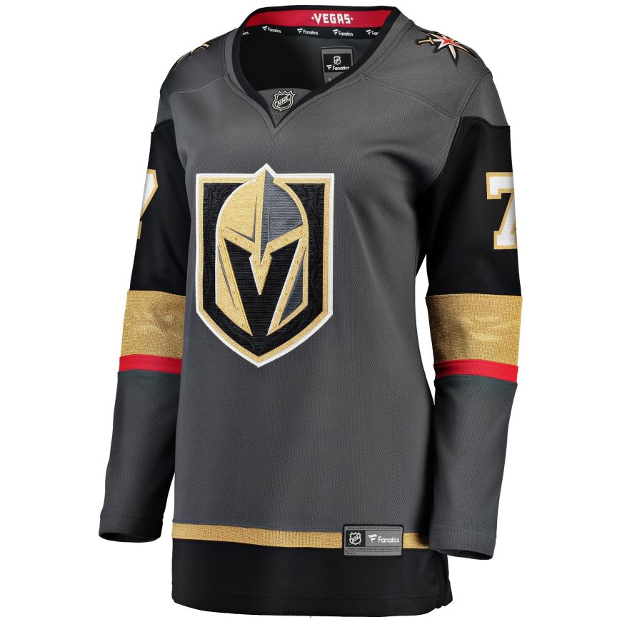 Frauen NHL Graues alternatives Breakaway-Spielertrikot der Vegas Golden Knights mit Alex Pietrangelo Fanatics-Logo Kleidung BF680T2439