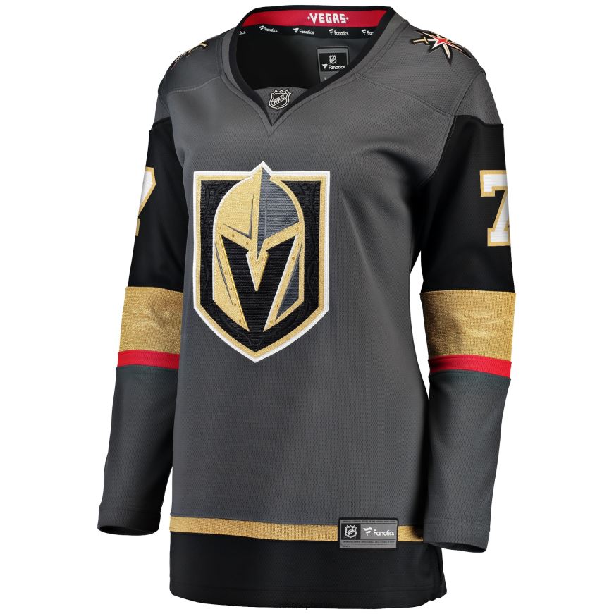 Frauen NHL Graues alternatives Premier-Breakaway-Spielertrikot der Vegas Golden Knights mit Fanatics-Logo von Alex Pietrangelo Kleidung BF680T831