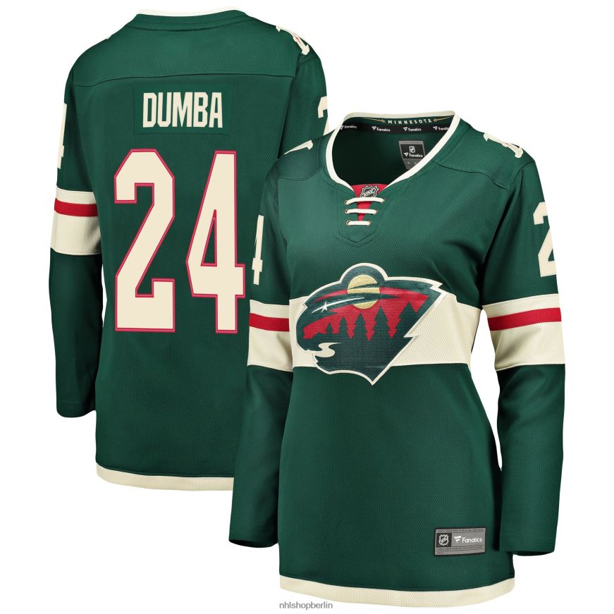 Frauen NHL Grünes Breakaway-Spielertrikot mit Minnesota Wild Matt Dumba Fanatics-Logo Kleidung BF680T1542