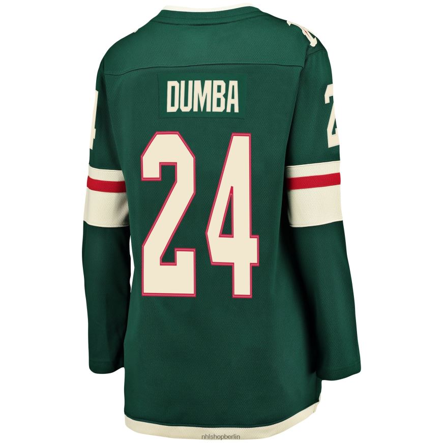 Frauen NHL Grünes Breakaway-Spielertrikot mit Minnesota Wild Matt Dumba Fanatics-Logo Kleidung BF680T1542