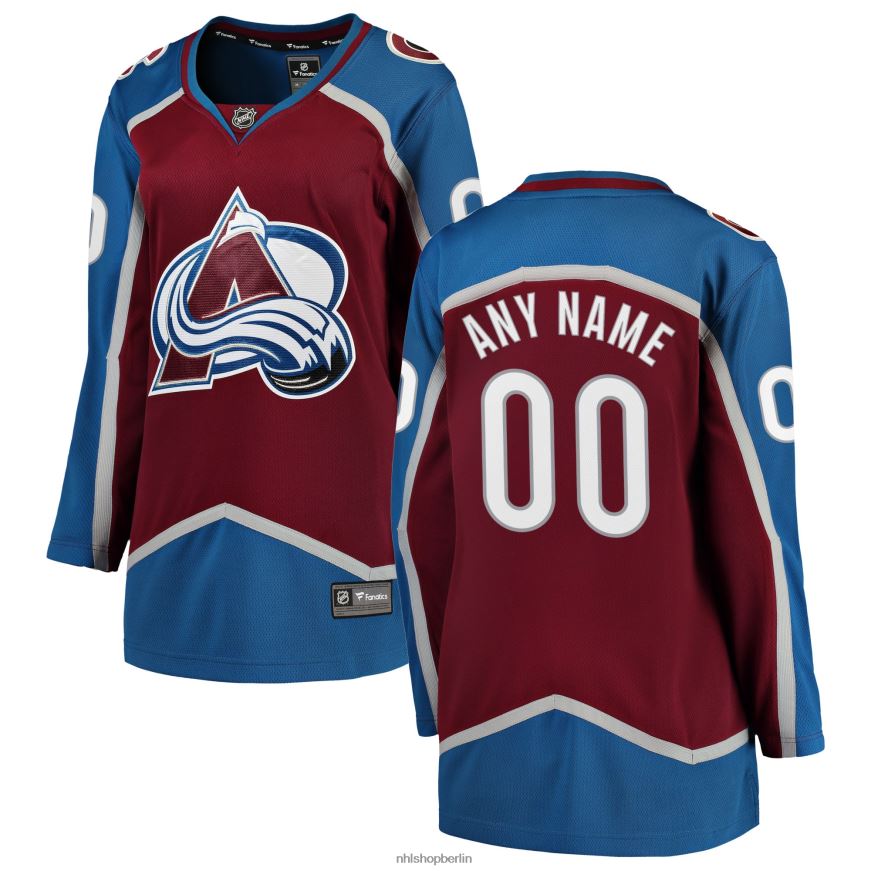 Frauen NHL Kastanienbraunes Home-Breakaway-Trikot der Colorado Avalanche Fanatics nach Maß Kleidung BF680T2414