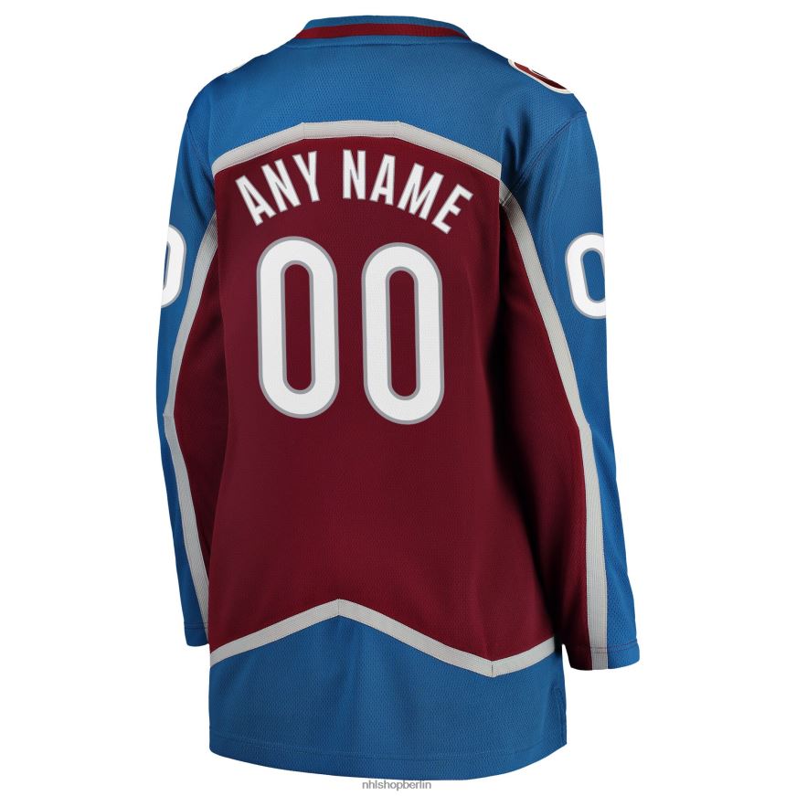 Frauen NHL Kastanienbraunes Home-Breakaway-Trikot der Colorado Avalanche Fanatics nach Maß Kleidung BF680T2414