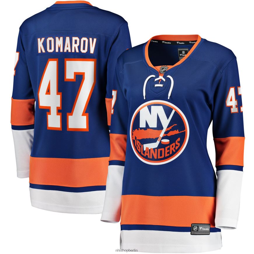 Frauen NHL Leo Komarov Fanatics-Trikot der New York Islanders mit Royal-Home-Breakaway-Spieler-Trikot Kleidung BF680T2315