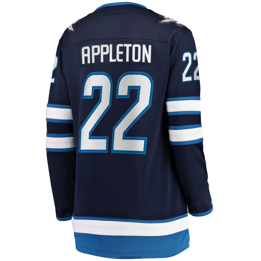 Frauen NHL Marineblaues Breakaway-Heimtrikot der Winnipeg Jets Mason Appleton Fanatics Kleidung BF680T2112