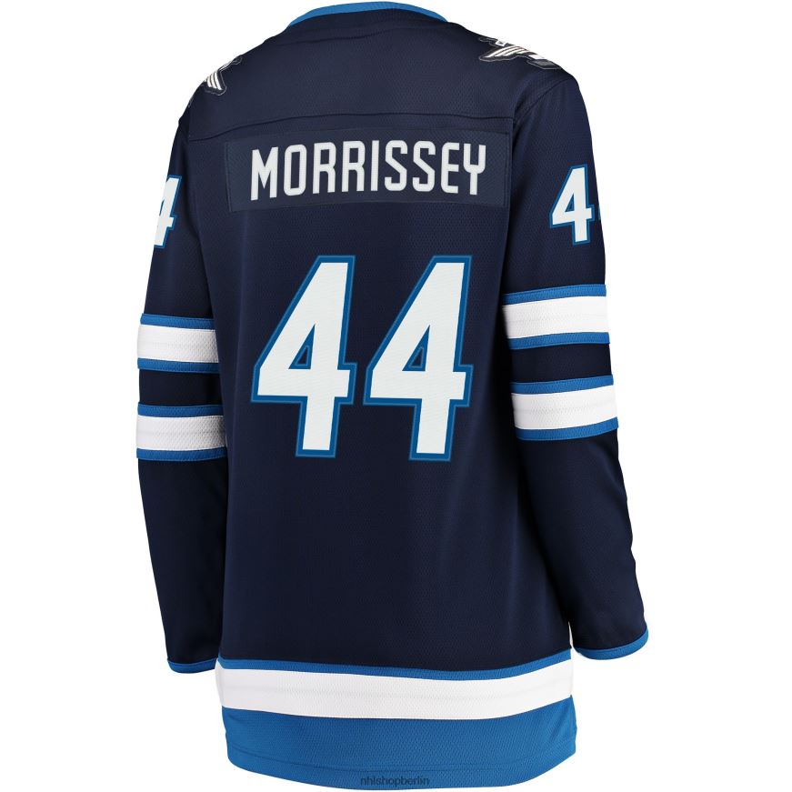 Frauen NHL Marineblaues Breakaway-Trikot der Winnipeg Jets mit Josh Morrissey Fanatics-Logo Kleidung BF680T1712