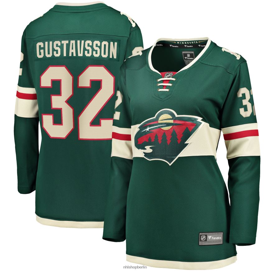 Frauen NHL Minnesota Wild Filip Gustavsson Fanatics-gebrandetes grünes Home-Breakaway-Spielertrikot Kleidung BF680T1200