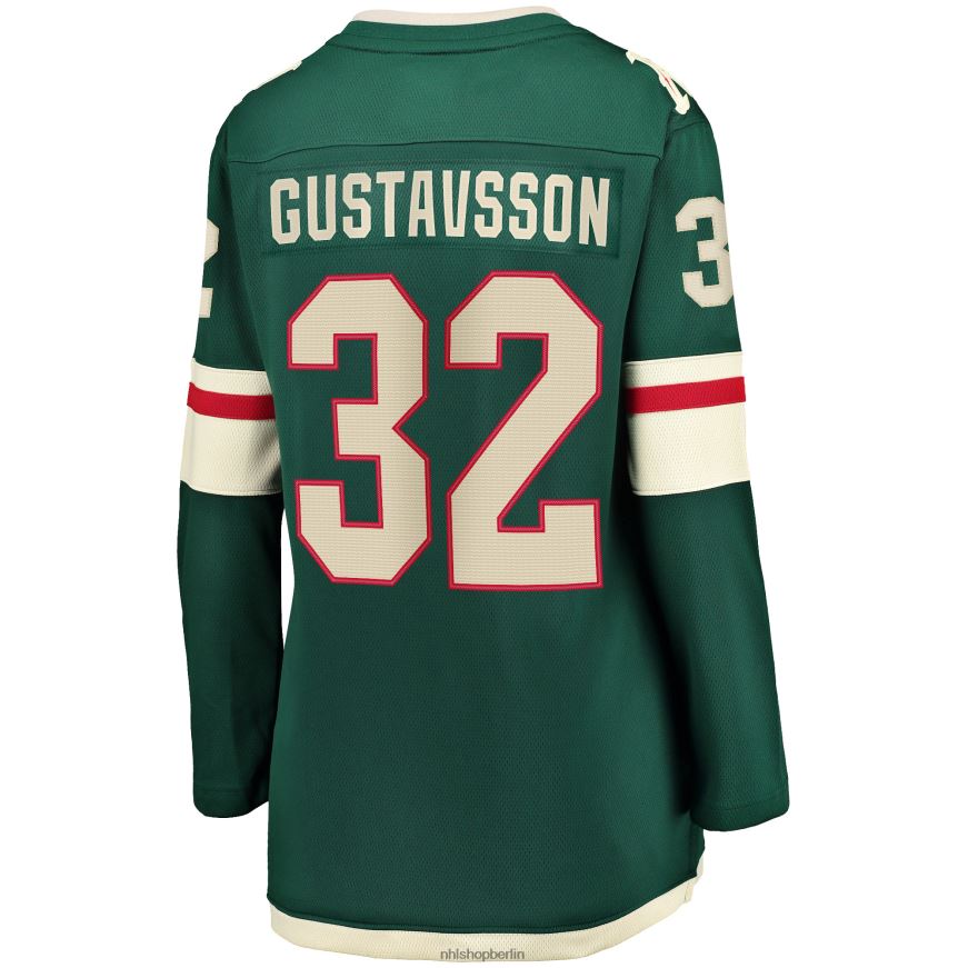 Frauen NHL Minnesota Wild Filip Gustavsson Fanatics-gebrandetes grünes Home-Breakaway-Spielertrikot Kleidung BF680T1200