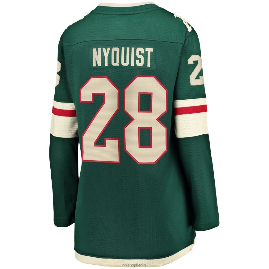 Frauen NHL Minnesota Wild Gustav Nyquist Fanatics-gebrandetes grünes Breakaway-Heimtrikot Kleidung BF680T2314