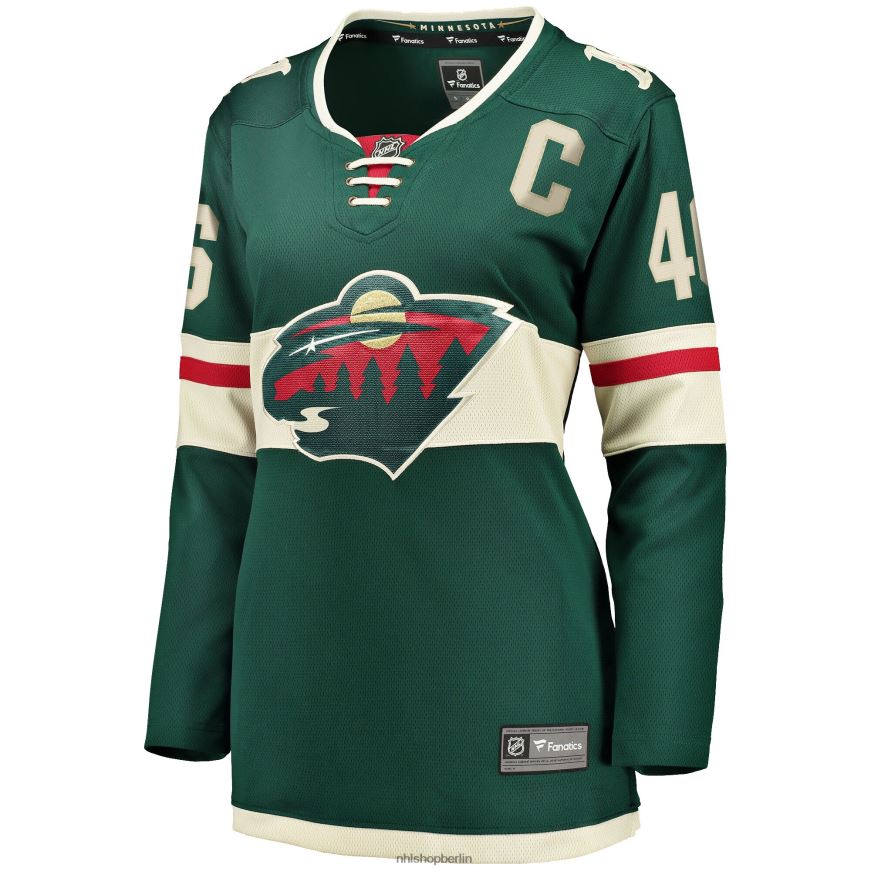 Frauen NHL Minnesota Wild Jared Spurgeon grünes Home-Breakaway-Spielertrikot Kleidung BF680T1236