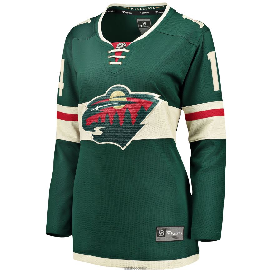 Frauen NHL Minnesota Wild Joel Eriksson Ek Fanatics gebrandetes grünes Breakaway-Spielertrikot Kleidung BF680T990