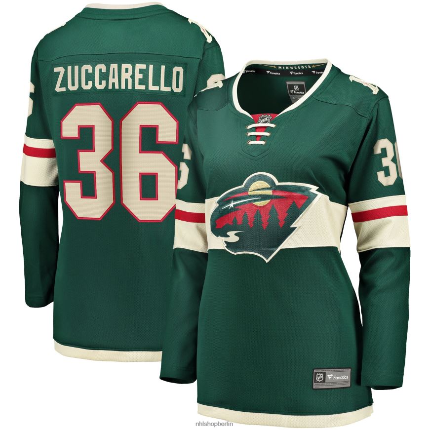 Frauen NHL Minnesota Wild Mats Zuccarello Fanatics-gebrandetes grünes 2017 Breakaway-Spielertrikot Kleidung BF680T586