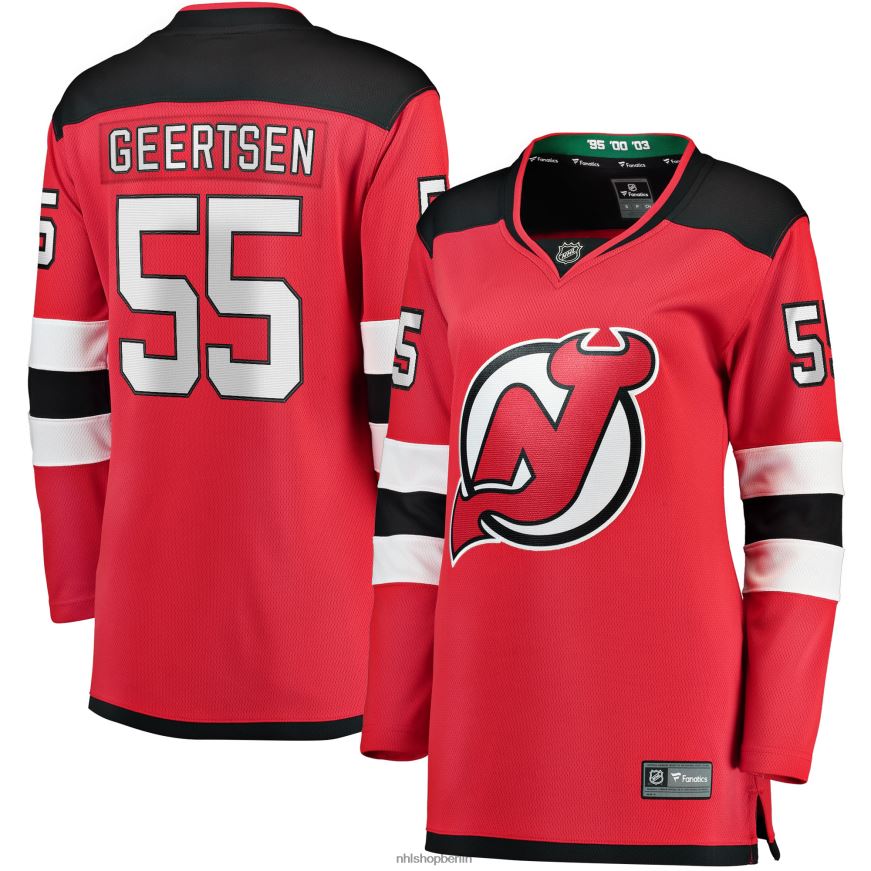 Frauen NHL New Jersey Devils Mason Geertsen Fanatics-gebrandetes rotes Home-Breakaway-Spielertrikot Kleidung BF680T2178