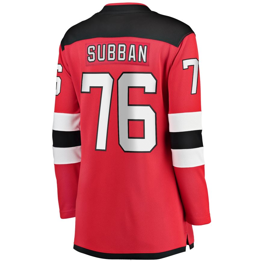 Frauen NHL New Jersey Devils pk Rotes Premier-Breakaway-Spielertrikot mit Subban-Fanatiker-Logo Kleidung BF680T2041