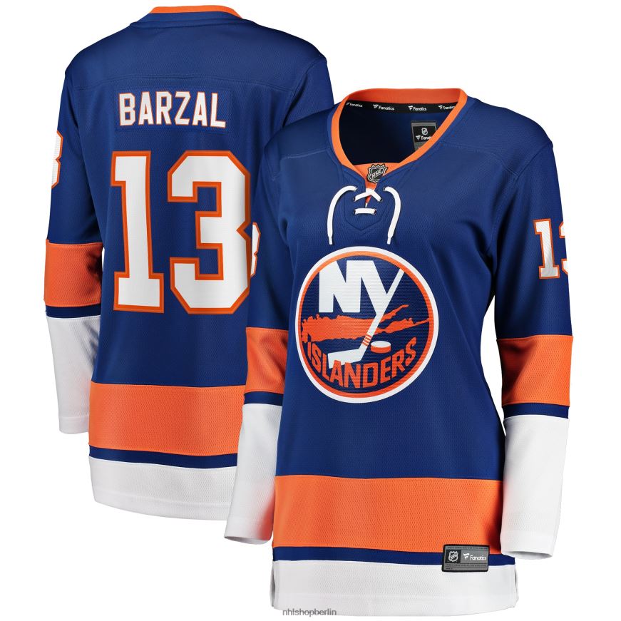 Frauen NHL New York Islanders Mathew Barzal Fanatics gebrandetes Royal Home Premier Breakaway-Spielertrikot Kleidung BF680T1007