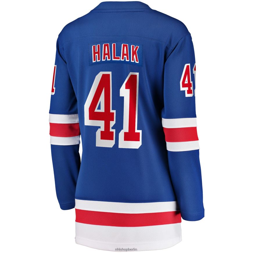 Frauen NHL New York Rangers Jaroslav Halak Fanatics-gebrandetes blaues Home-Breakaway-Spielertrikot Kleidung BF680T1889