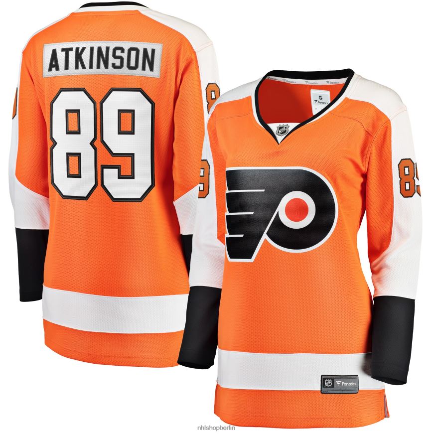 Frauen NHL Orangefarbenes Breakaway-Spielertrikot mit Philadelphia Flyers Cam Atkinson Fanatics-Logo Kleidung BF680T2217