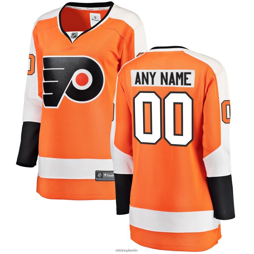 Frauen NHL Orangefarbenes Home-Breakaway-Trikot mit Fanatics-Logo der Philadelphia Flyers Kleidung BF680T1470