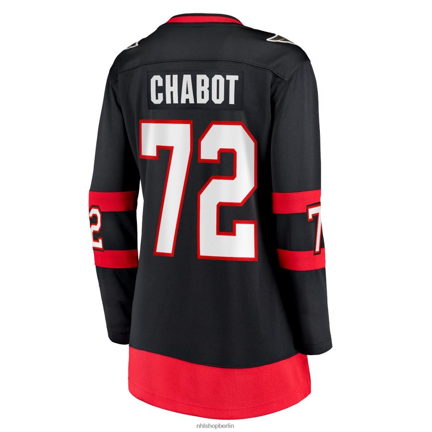 Frauen NHL Ottawa Senators Thomas Chabot Fanatics gebrandetes schwarzes 2020/21 Home Premier Breakaway-Spielertrikot Kleidung BF680T1731