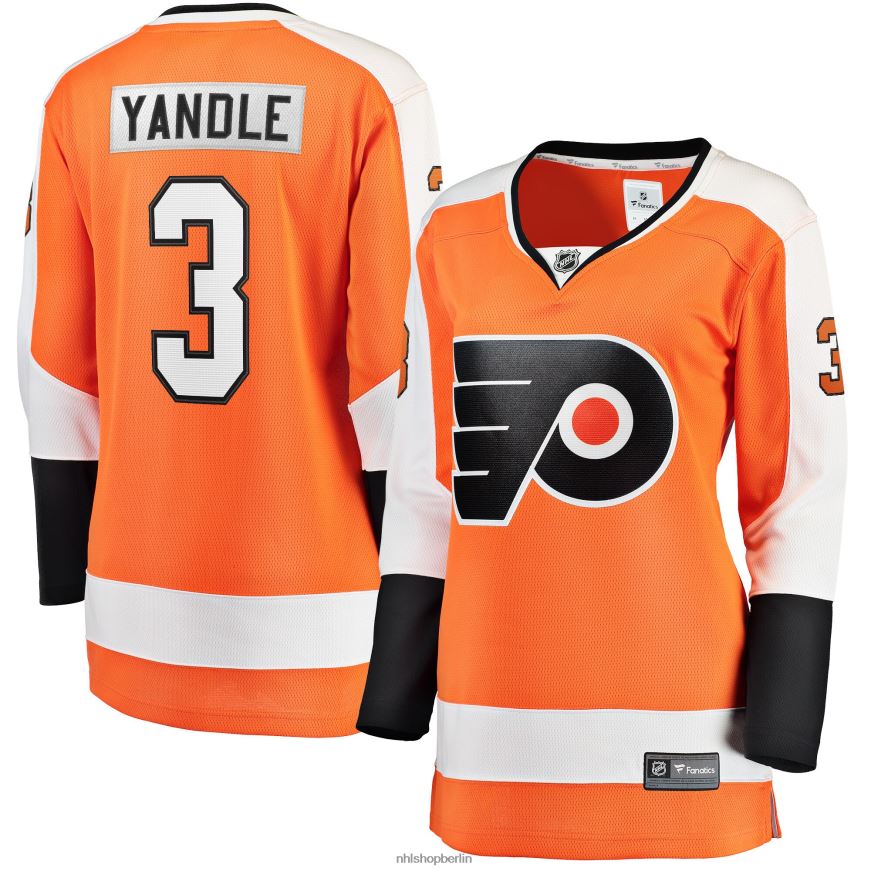 Frauen NHL Philadelphia Flyers Keith Yandle Fanatics-gebrandetes orangefarbenes Home-Breakaway-Spielertrikot Kleidung BF680T2174