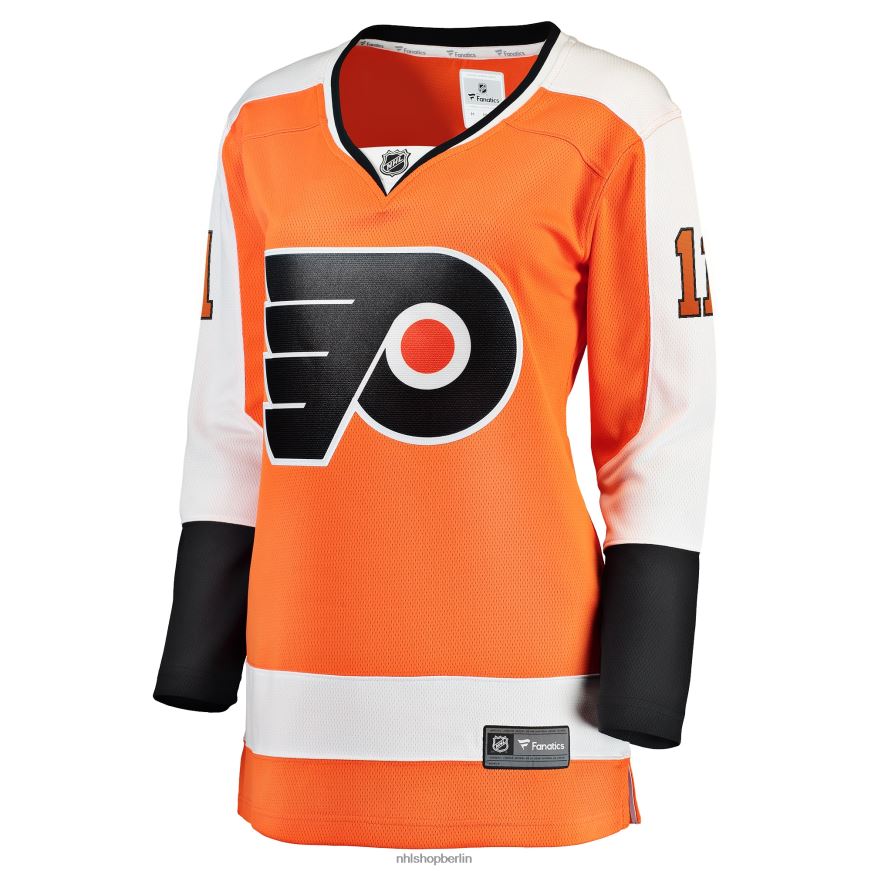 Frauen NHL Philadelphia Flyers Travis Konecny ​​Fanatics-gebrandetes orangefarbenes Home-Trikot für Premier-Breakaway-Spieler Kleidung BF680T877