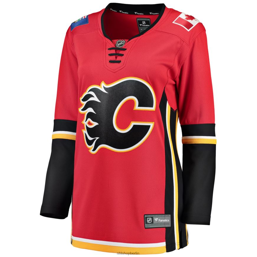 Frauen NHL Rot/Schwarzes Premier Breakaway Alternative-Trikot der Calgary Flames Fanatics Kleidung BF680T1544