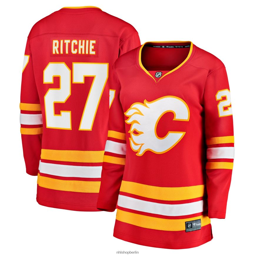 Frauen NHL Rotes Breakaway-Heimtrikot der Calgary Flames mit Nick Ritchie Fanatics-Logo Kleidung BF680T1510