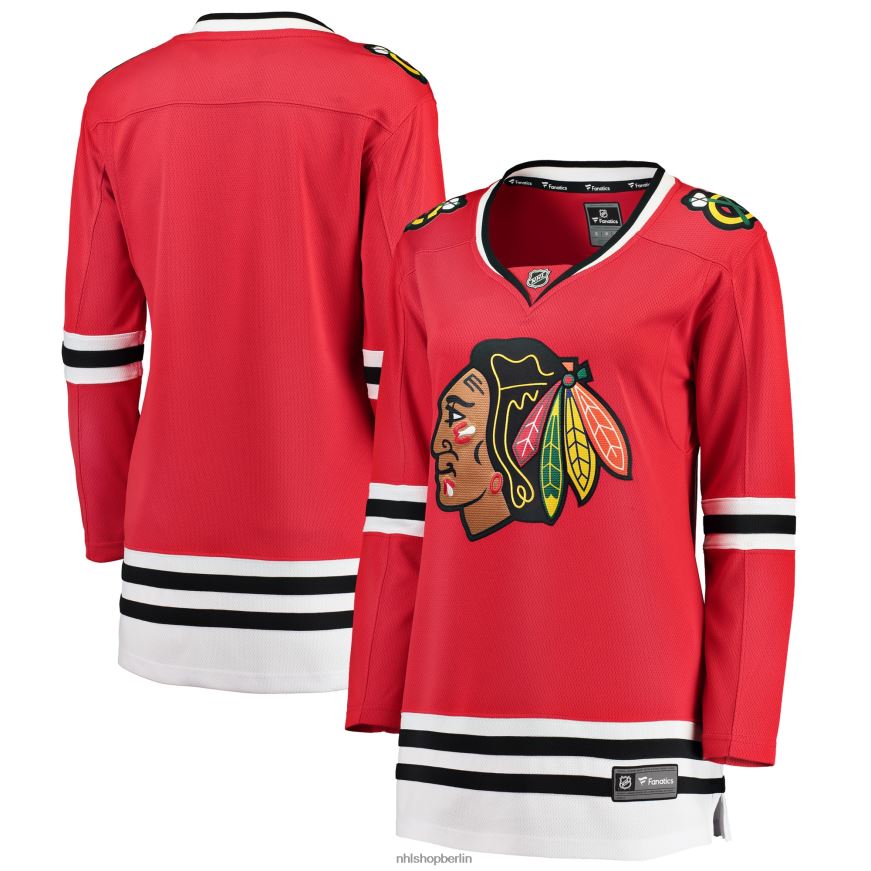 Frauen NHL Rotes Breakaway-Heimtrikot der Chicago Blackhawks mit Fanatiker-Logo Kleidung BF680T879