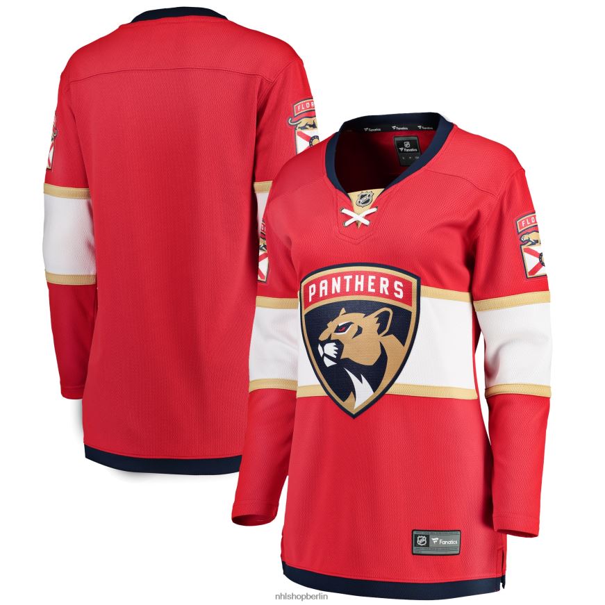 Frauen NHL Rotes Breakaway-Heimtrikot der Florida Panthers mit Fanatics-Logo Kleidung BF680T634