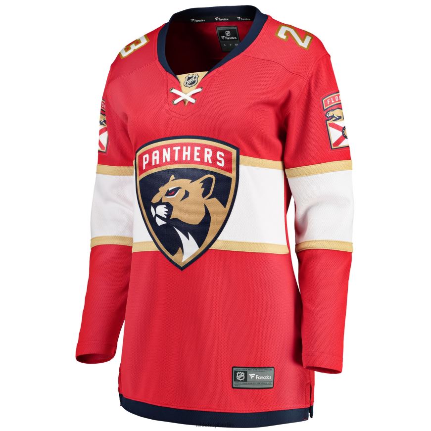 Frauen NHL Rotes Breakaway-Heimtrikot der Florida Panthers mit Fanatics-Logo von Carter Verhaeghe Kleidung BF680T2372