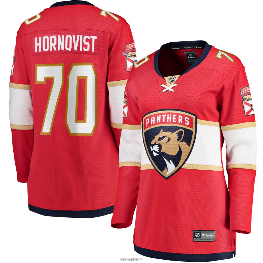 Frauen NHL Rotes Breakaway-Heimtrikot der Florida Panthers mit Fanatics-Logo von Patric Hornqvist Kleidung BF680T2276