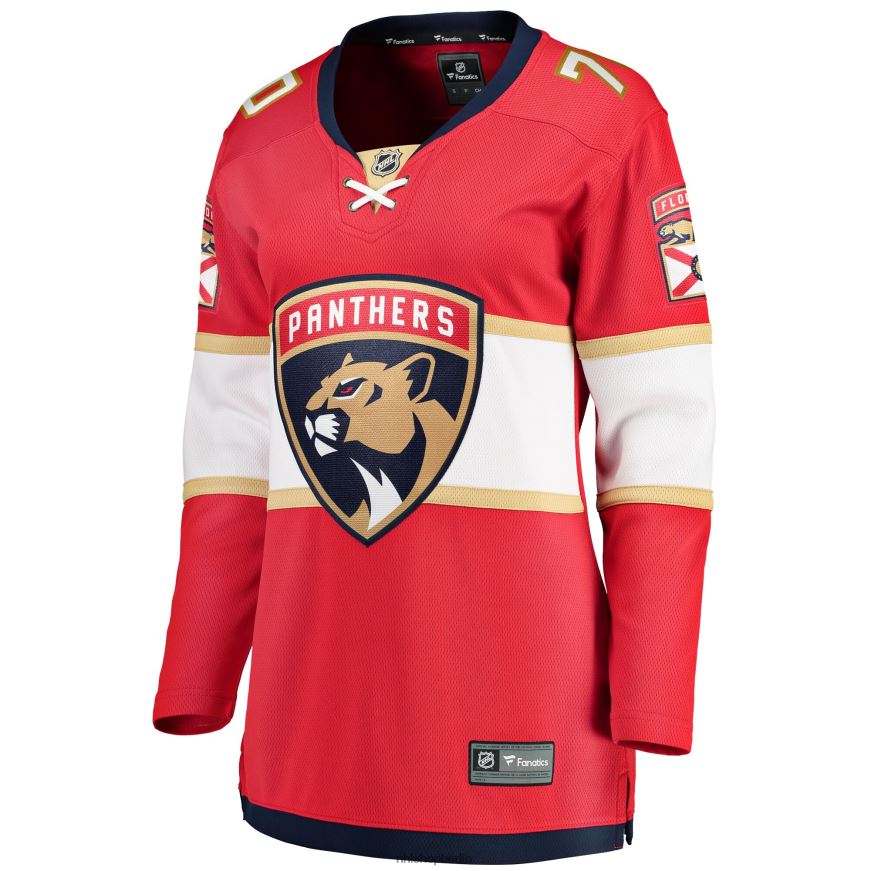 Frauen NHL Rotes Breakaway-Heimtrikot der Florida Panthers mit Fanatics-Logo von Patric Hornqvist Kleidung BF680T2276